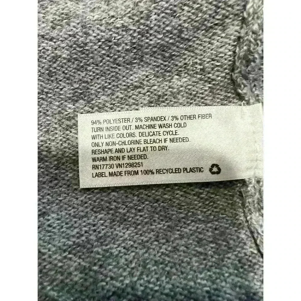 A New Day Sz Large Open Front Gray Sweater 3/4 Sleeves - Picture 5 of 6